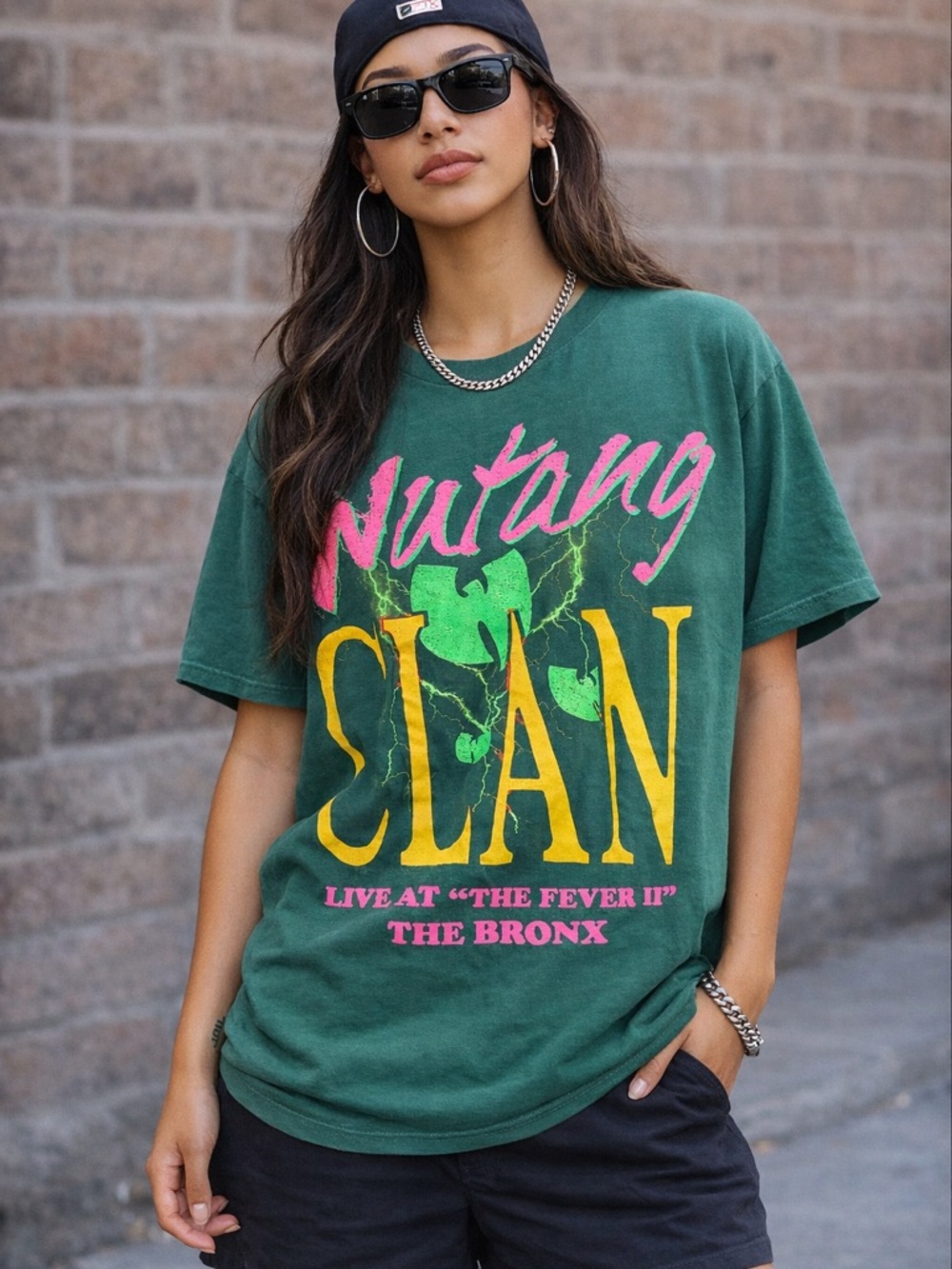 Wu-Tang Clan Graphic Tee Live at The Fever II Bronx Green L - Picture 2 of 7